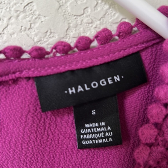 Halogen Lace & Crepe Sleeveless Top - Raspberry - Picture 2 of 4